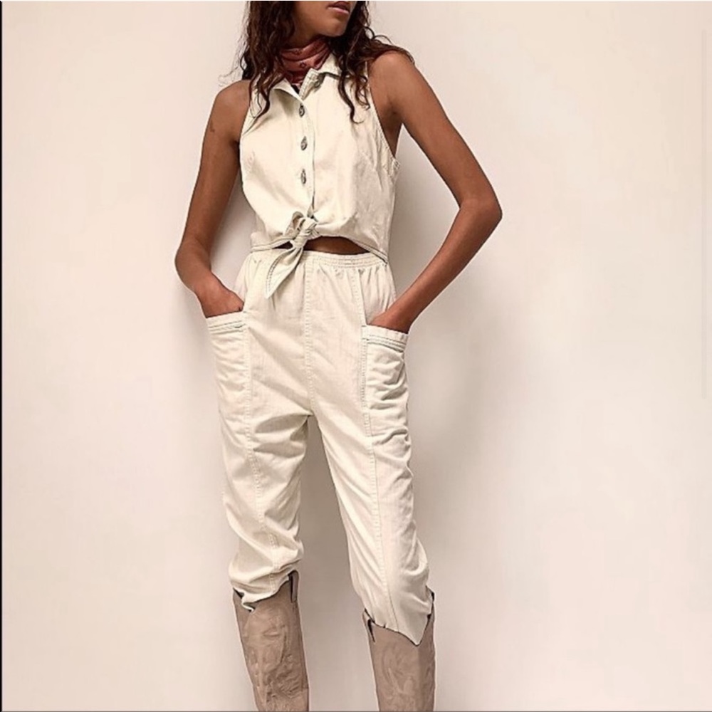 Free People Denim Jumpsuit M NEW